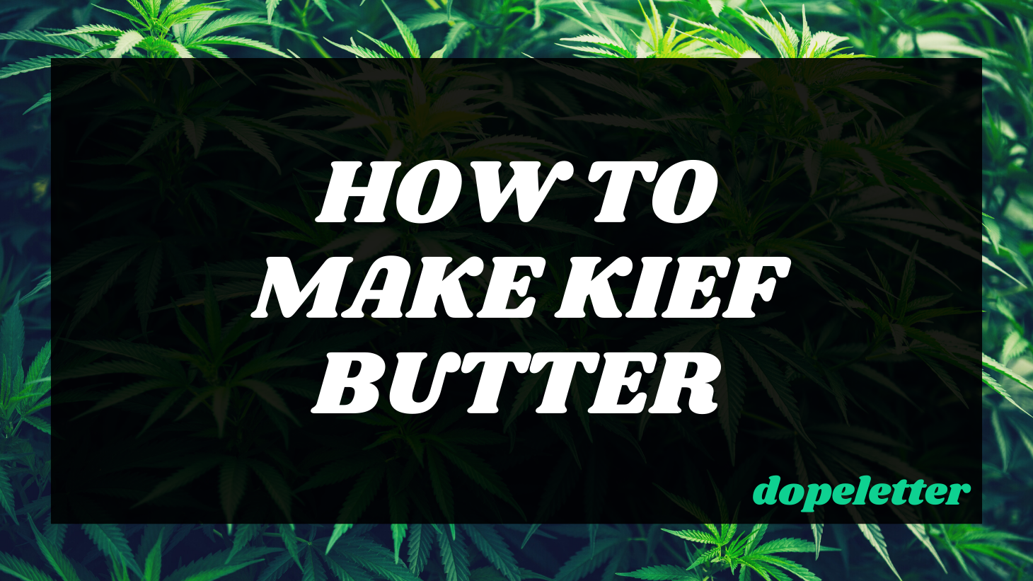 How to Make Kief Butter
